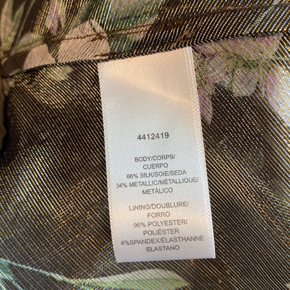 ML Monique Lhuillier Silk Blend Metallic Dress, Size 4 - Picture 17 of 17
